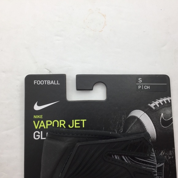 New Nike Vapor Jet 5.0 Football Glove Black Silver - Picture 4 of 7